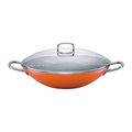 Silit - Wild Orange - wok stalowo-ceramiczny - średnica: 36 cm; w komplecie kratka do odsączania i akcesoria
