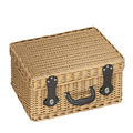 Cilio - Locarno - wiklinowy kosz piknikowy z wyposażeniem dla 2 osób - wymiary: 31 x 26 x 22 cm