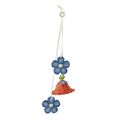 Villeroy & Boch - Flower Bells Trio - potrójna zawieszka - mak i niebieskie kwiaty - wysokość kwiatu: 3,5 cm