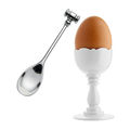 Alessi - Dressed - kieliszek na jajko z łyżeczką - wysokość: 8,2 cm