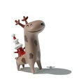 A di Alessi - Christmas Cow Boy - Mikołaj i renifer - wysokość: 11 cm