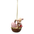 Villeroy & Boch - Spring Decoration - zawieszka koszyk z królikiem - długość: 6 cm
