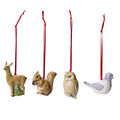 Villeroy & Boch - Nostalgic Ornaments - 4 zawieszki - leśne zwierzęta - wysokość: 5 cm