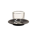 Villeroy & Boch - Manufacture Rock - szklanka do espresso ze spodkiem - pojemność: 0,11 l; podwójne ścianki