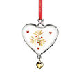 Holmegaard - Christmas - zawieszka serce - wysokość: 7 cm; borówka czerwona