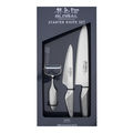 Global - G - zestaw dwóch noży z obierakiem - nóż kucharza, nóż uniwersalny i obierak poprzeczny