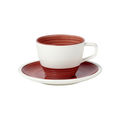 Villeroy & Boch - Manufacture rouge - filiżanka do kawy ze spodkiem - pojemność: 0,25 l