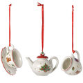 Villeroy & Boch - Nostalgic Ornaments - 3 zawieszki - serwis kawowy - wysokość: 6 cm