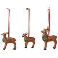 Villeroy & Boch - Nostalgic Ornaments - 3 zawieszki - rodzina jeleni - wysokość: 7 cm