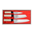 Satake - Megumi Classic - zestaw 3 noży - nóż uniwersalny, szefa kuchni i Santoku Bunka