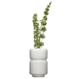 Sagaform - Mangold - wazon z białego szkła - wysokość: 25 cm