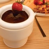 Sagaform - Oval Oak - zestaw do fondue czekoladowego