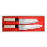Satake - Megumi Classic - zestaw 2 noży - nóż szefa kuchni i Santoku Bunka