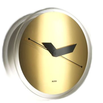 Alessi - Sole-Gold - zegar ścienny - średnica: 33 cm