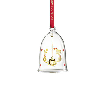 Holmegaard - Christmas - zawieszka dzwonek - wysokość: 8 cm; wieniec