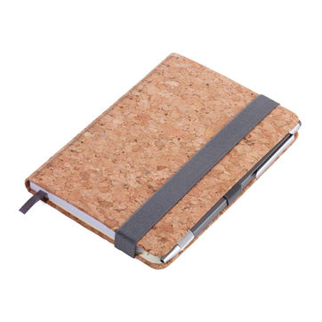 Troika - Slimpad - notatnik z długopisem wielozadaniowym - wymiary: 15 x 11 cm; korkowa okładka