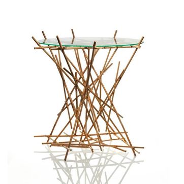 Alessi - Blow up - stolik bambusowy - wysokość: 44 cm