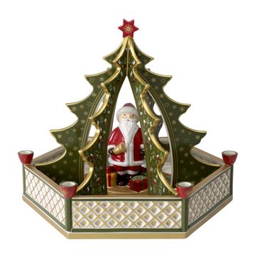 Villeroy & Boch - Christmas Toys - świecznik - choinka z Mikołajem - wymiary: 29 x 26 cm