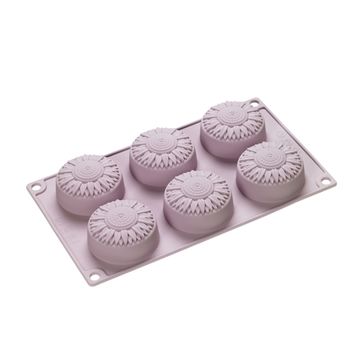 Lurch - FlexiForm - forma na 6 ciastek - słoneczniki - wymiary: 30 x 17,5 cm