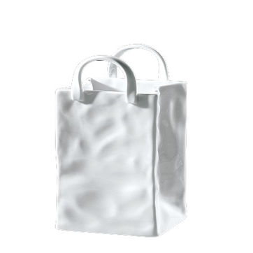 Cilio - Deco Bag - porcelanowa torebka - wysokość: 17 cm