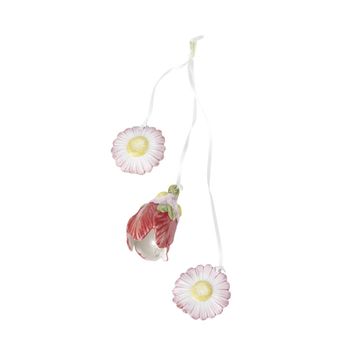 Villeroy & Boch - Flower Bells Trio - potrójna zawieszka - stokrotki i tulipan - wysokość kwiatu: 3,5 cm