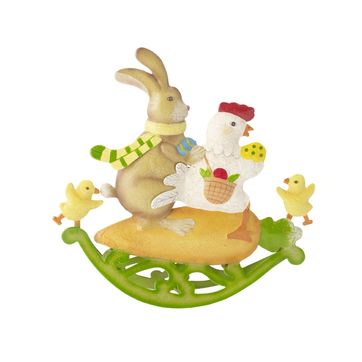 Villeroy & Boch - Easter - ruchoma dekoracja - zajączek i kura - wymiary: 16 x 16 cm