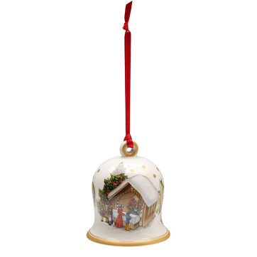 Villeroy & Boch - Annual Christmas Edition - zawieszka dzwoneczek - wysokość: 7 cm