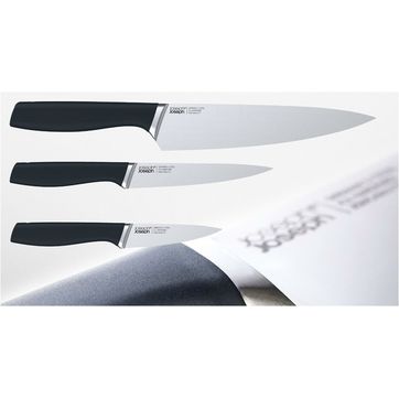 Joseph Joseph - 100 Collection - zestaw 3 noży - nóż do warzyw i owoców, uniwersalny, szefa kuchni