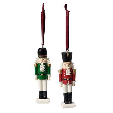 Villeroy & Boch - Christmas Toys 2016 - 2 zawieszki Dziadek do orzechów - wysokość: 12 cm