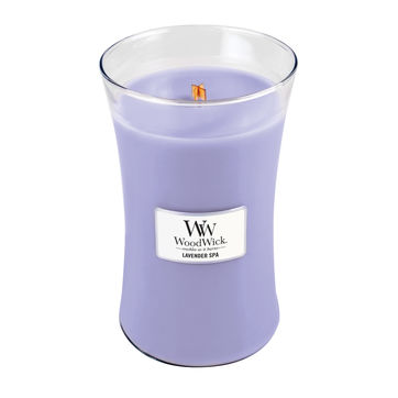 WoodWick - Lavender Spa - świeca zapachowa - lawenda i eukaliptus - czas palenia: do 120 godzin