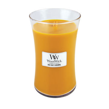 WoodWick - Sea Salt Caramel - świeca zapachowa - karmelki z solą - czas palenia: do 120 godzin