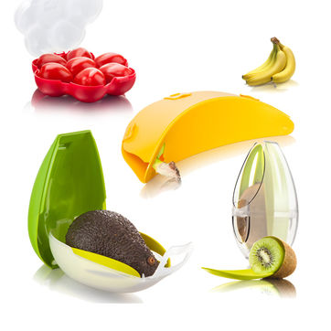 Tomorrow's Kitchen - zestaw pojemników na owoce - na kiwi, banana, awokado i pomidorki koktajlowe
