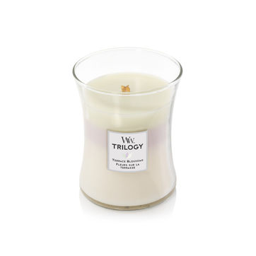 WoodWick - Terrace Blossoms - potrójna świeca zapachowa - wiosenny wypoczynek - czas palenia: do 65 godzin
