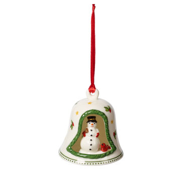 Villeroy & Boch - My Christmas Tree - zawieszka - dzwonek z bałwanem - wysokość: 7 cm