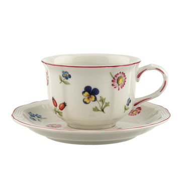 Villeroy & Boch - Petite Fleur - filiżanka do herbaty ze spodkiem - pojemność: 0,2 l