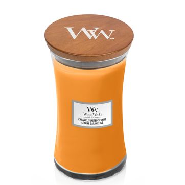 WoodWick - Caramel Toasted Sesame - świeca zapachowa - prażony sezam - czas palenia: do 120 godzin