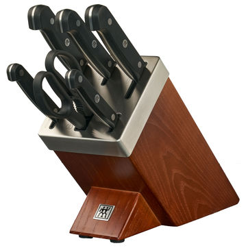 Zwilling - TWIN Gourmet - zestaw noży w bloku ostrzącym - 5 noży i nożyce