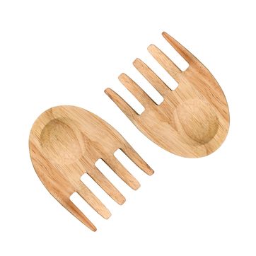 Sagaform - Nature - drewniane łapki do serwowania sałaty - wymiary: 15 x 11,5 cm