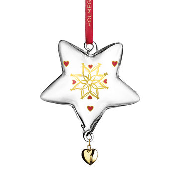 Holmegaard - Christmas - zawieszka gwiazdka - wysokość: 8,5 cm; słomiana gwiazda