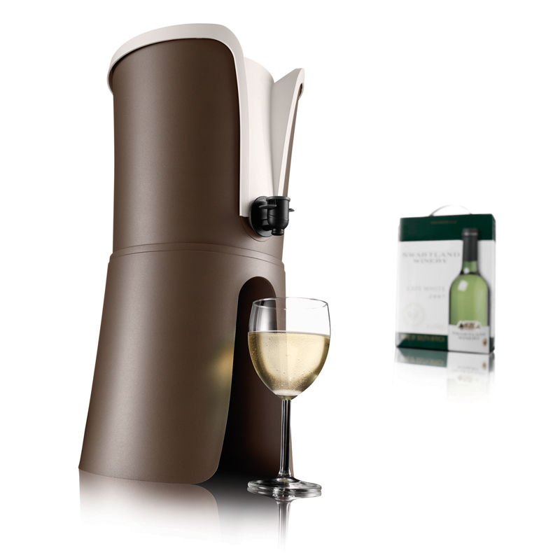 Vacu Vin - chłodzący stojak do wina w kartonie - wyposażony w nalewak