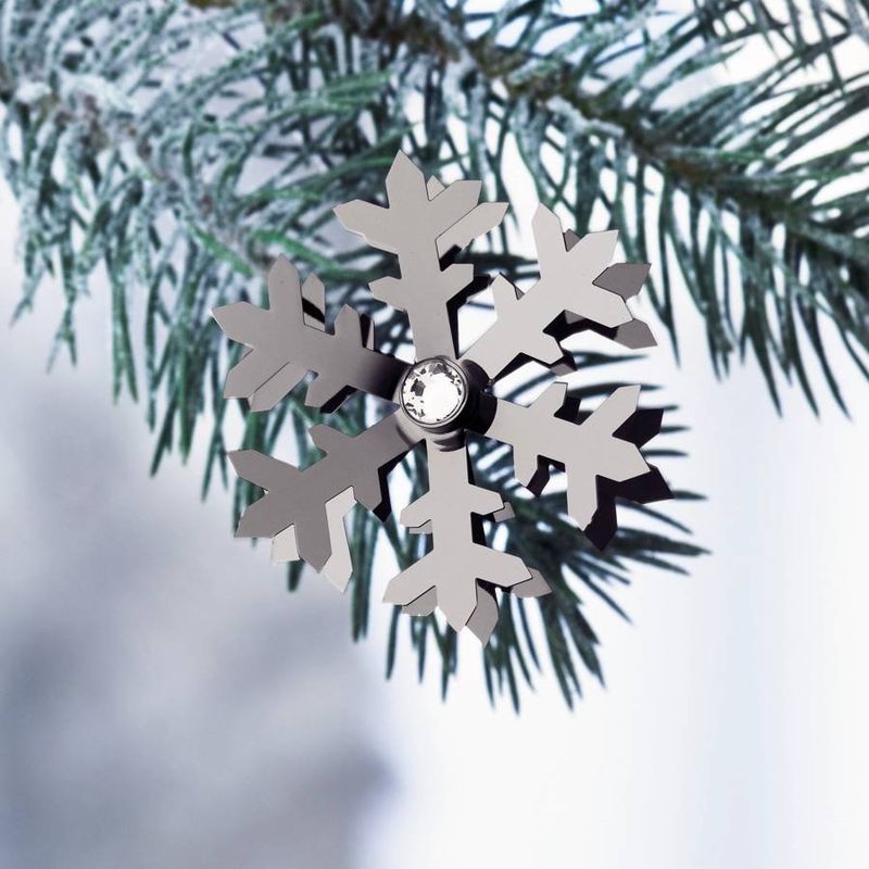 Menu - Christmas Jewelry Black Chrome - płatek śniegu