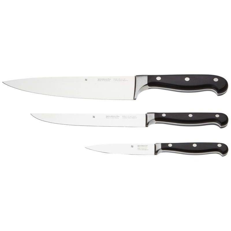 WMF - Spitzenklasse Plus - zestaw 3 noży - szefa kuchni (20 cm), uniwersalny (14 cm), do warzyw (8 cm)